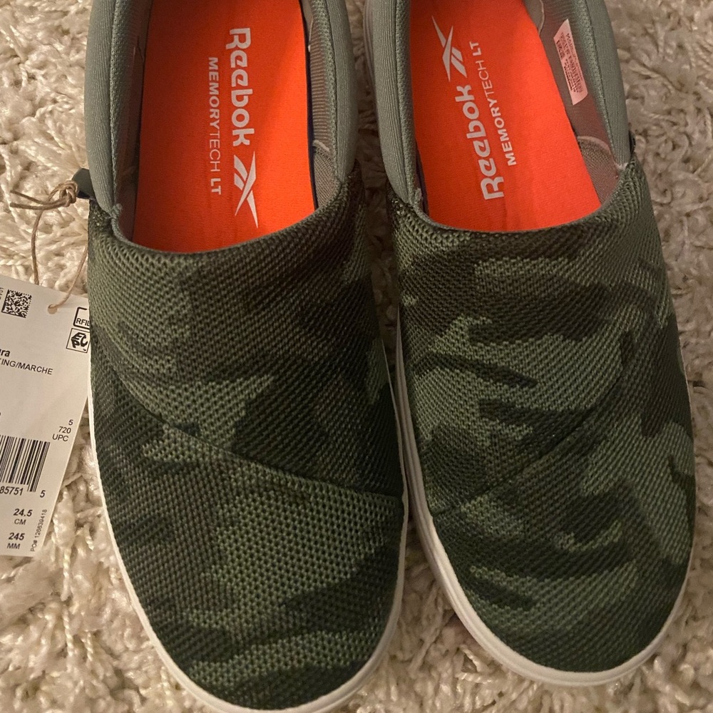 Reebok woman’s Katura camo print slip on shoes